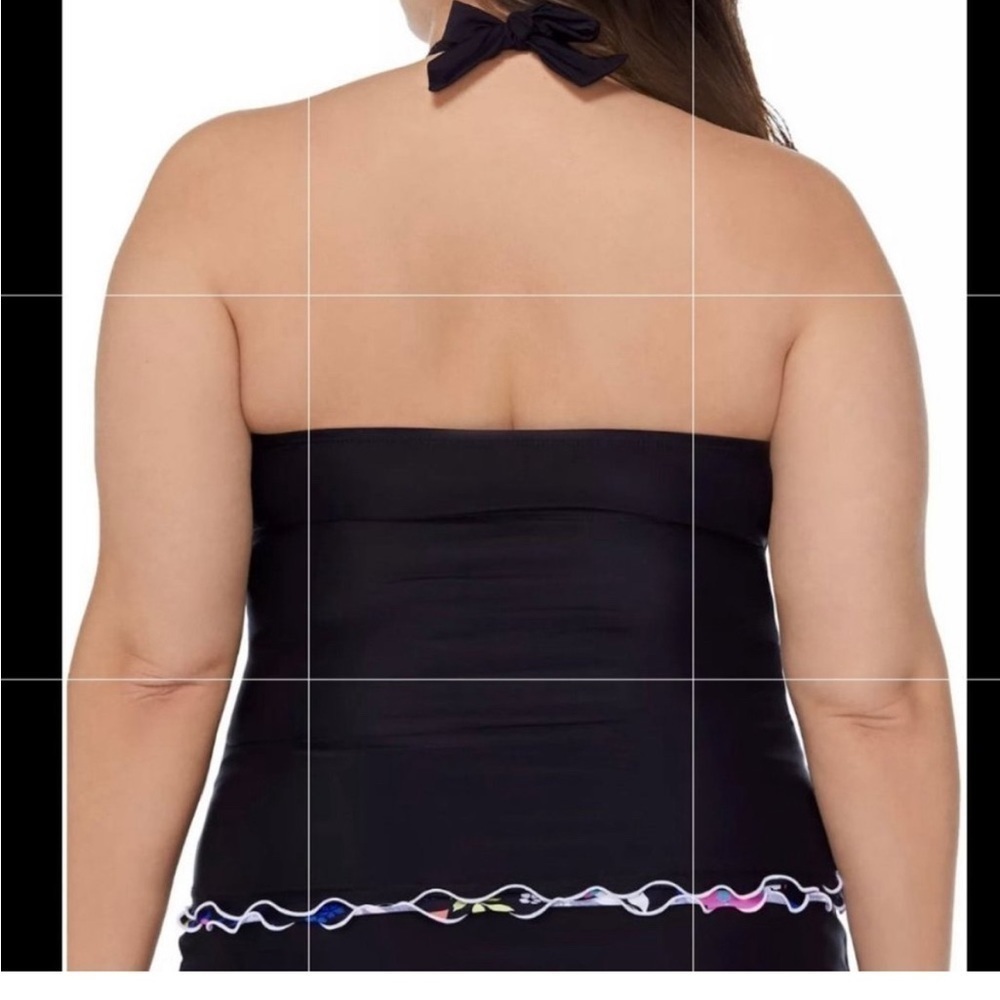 Island Escape plus size tankini swim top - Picture 2 of 6
